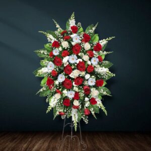 White And Red Standing Spray