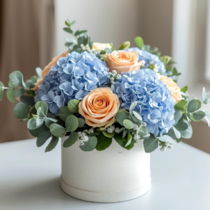 Peach & Blue Flowerbox