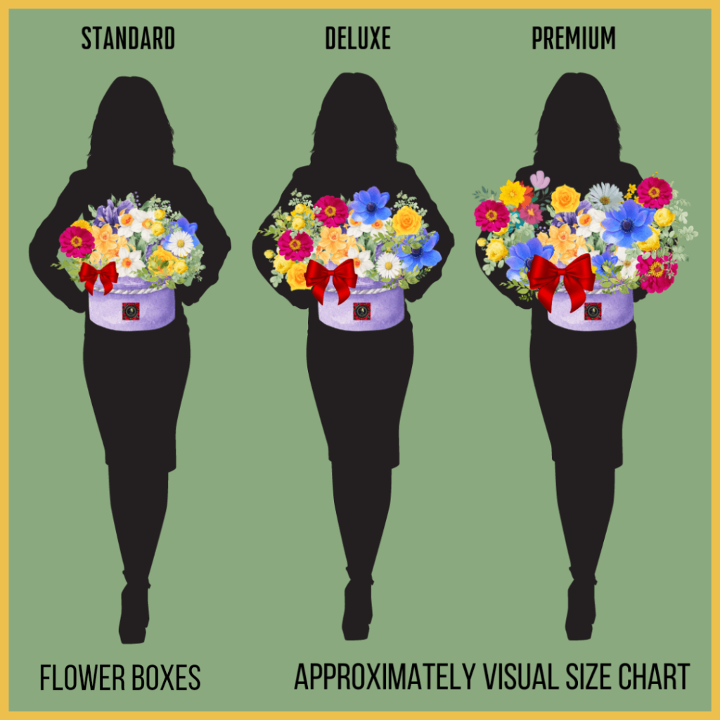 Flower Boxes Visual Sizes
