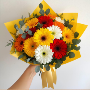 Vibrant Gerbera Delight – 12 Stems