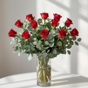Red Roses Vase Arrangement