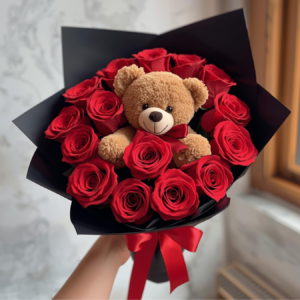 Teddy Bear In Love Bouquet