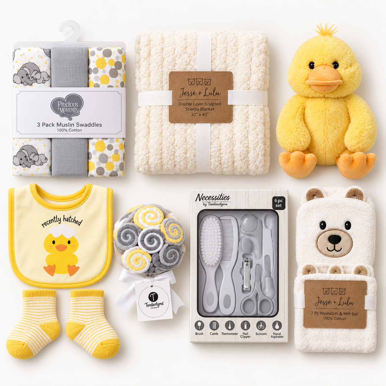 Welcome Baby Yellow Gift Basket - Image 2